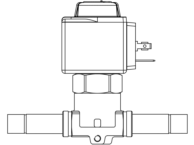 常閉電磁閥1038/3A6,內(nèi)連焊接接頭,活塞先導(dǎo)式