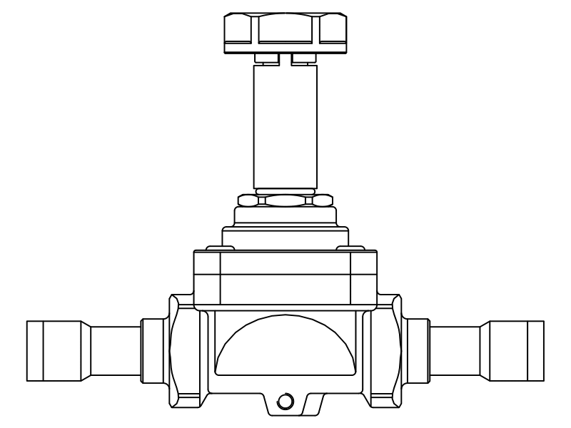 常閉電磁閥1048/4S,內(nèi)連焊接接頭,活塞先導(dǎo)式