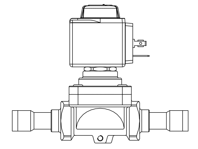 常閉電磁閥1048/M12A6,內(nèi)連焊接接頭,活塞先導(dǎo)式