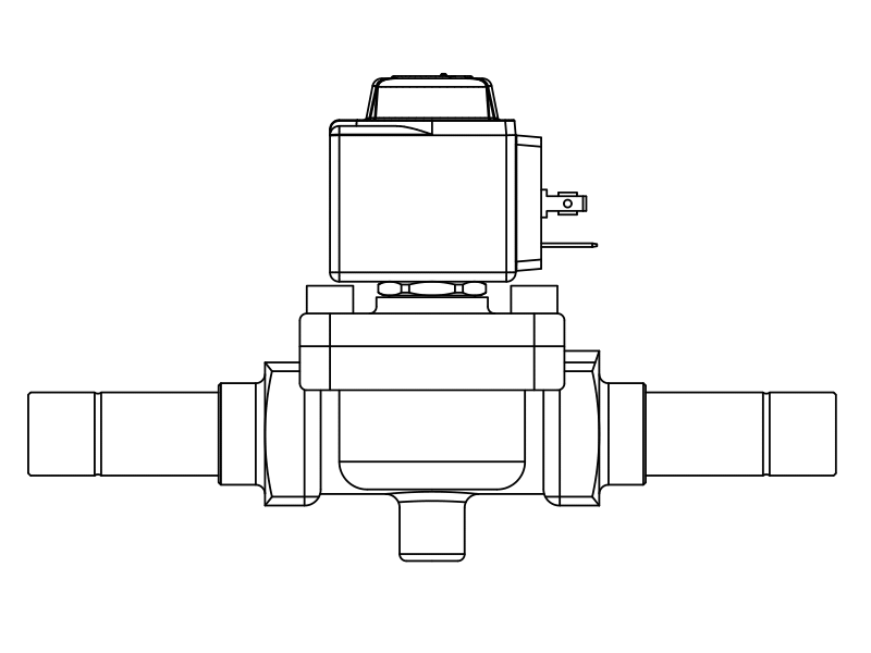 常閉電磁閥1058/5A6,內(nèi)連焊接接頭,活塞先導(dǎo)式