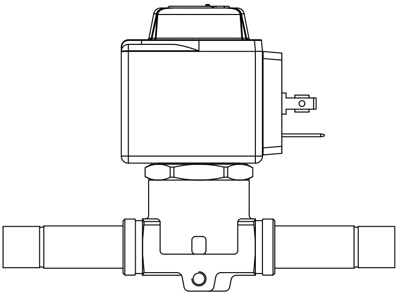 常閉電磁閥1068/4A6,內(nèi)連焊接接頭,隔膜先導(dǎo)式