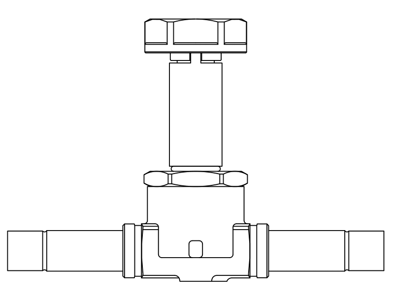 常閉電磁閥1068N/3S,內(nèi)連焊接接頭,隔膜先導(dǎo)式