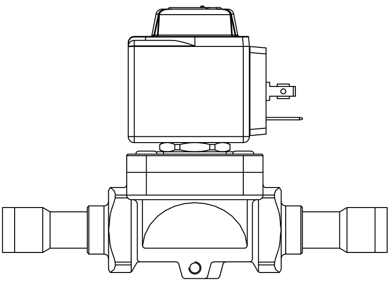 常閉電磁閥1078/4A7,內(nèi)連焊接接頭,隔膜先導(dǎo)式