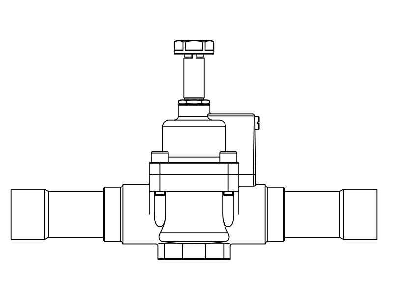 常閉電磁閥1079/13S,內(nèi)連焊接接頭,活塞先導(dǎo)式