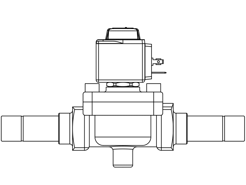 常閉電磁閥1098/5A6,內(nèi)連焊接接頭,隔膜先導(dǎo)式