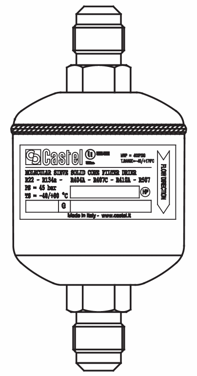 脫水過(guò)濾器4208/3,實(shí)芯,80%分子篩,20%氧化鋁