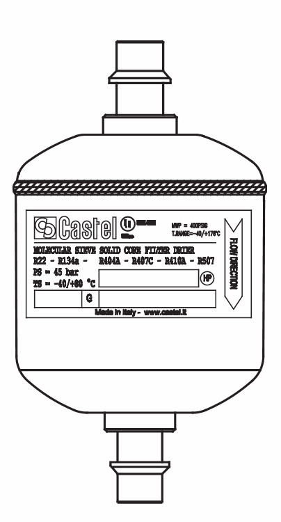 實(shí)心干燥過濾器4303/2.5S,100%分子篩,SAE焊接接頭